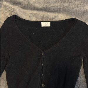 Wilfred Classic Black Knit Cardigan
